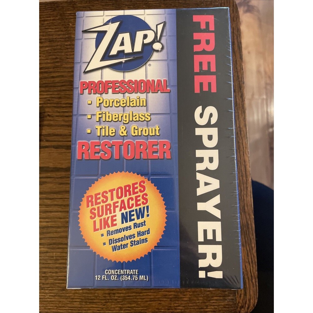 ZAP! ‎Professional Cleaner Porcelain Fiberglass Tile Restorer 12oz. Complete Kit